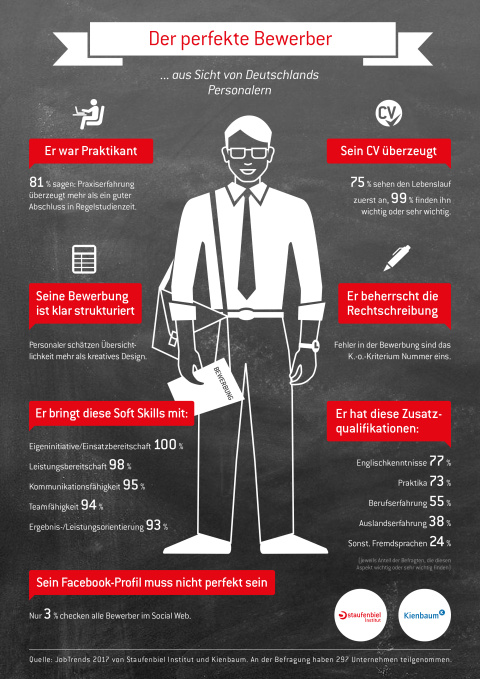 Wie der perfekte Bewerber aussieht Infografik zum Thema Bewerber