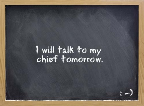 I will talk to my chief tomorrow. Business-Englisch: Typische Fehler